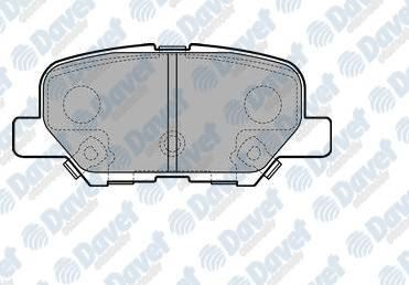 DELPHI LP2501 Fren Balatasi Mazda 6 Mitsubishi Outlander 12> Arka